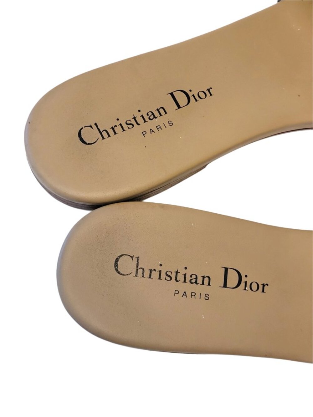 Christian Dior Dway Slide Sandals in Black Beige 40 - Picture 6 of 11